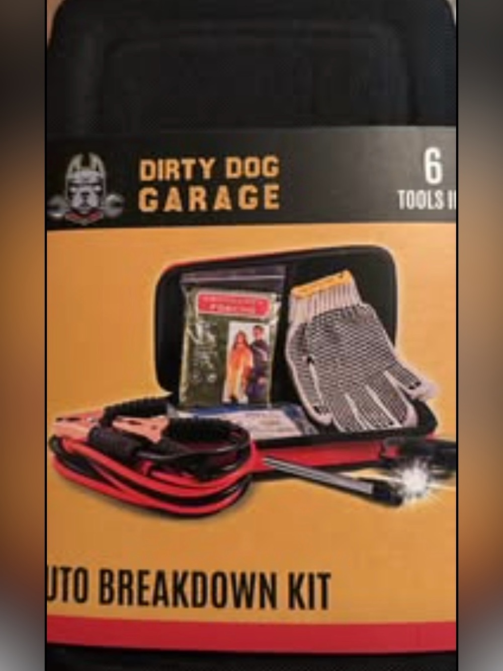 Dirty Dog Garage Auto Breakdown Kit – 6 Emergency Auto Tools in 1